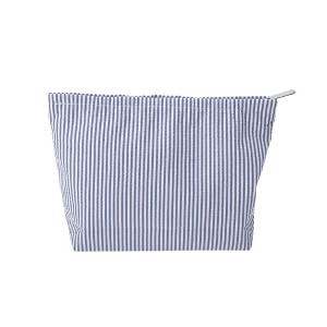 Unique Bargains Seersucker Stripes Makeup Bag 1 Pc - 1 of 4