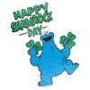 Women's Sesame Street Happy Shamrock Day Cookie Monster T-Shirt - 2 of 3