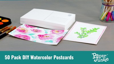 Paper Junkie 50 Pack Blank Postcards For Mailing, Watercolor