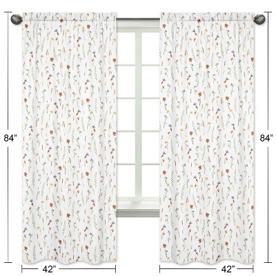 84" Black Sheer Polyester Rod Pocket Window Panels
