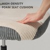 AMERLIFE Swivel Criss Cross Chair with Ottoman Set, Comfy Chair with Corduroy Upholstered Seat, White & Grey - 4 of 4