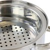 Oster Sangerfield 5 Quart Stainless Steel Pasta Pot with Strainer Lid and Steamer Basket - 2 of 4