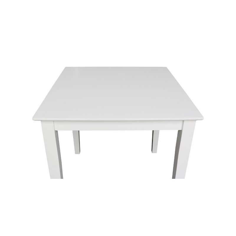 Solid Wood 30 " Square Dining Height Table White - International Concepts, 4 of 7