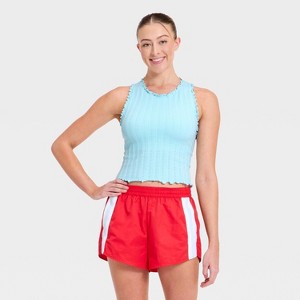 Women's Textured Ribbed Seamless Support Tank Top - JoyLab™ Light