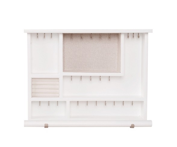 Mackenzie Wall Mounted Jewelry Organizer White - 88 Main&#174;