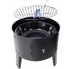 CAVINAS Charcoal Grills Steel Portable Grill Heavy Duty Round Smoker Grill for Outdoor Grilling - 3 of 4