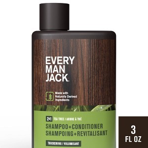 Every Man Jack Men's 2-in-1 Shampoo + Conditioner - Tea Tree - Trial Size - 3.0 fl oz - 1 of 4