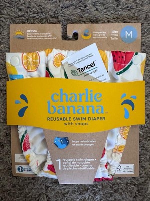 Charlie Banana 2-in-1 Swim Diaper & Training Pants Cactus Azul Medium 1pc, Charlie Banana