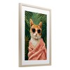 Stupell Industries Cozy Cat and Tropical Plants Framed Print Under Glass Art - 2 of 4