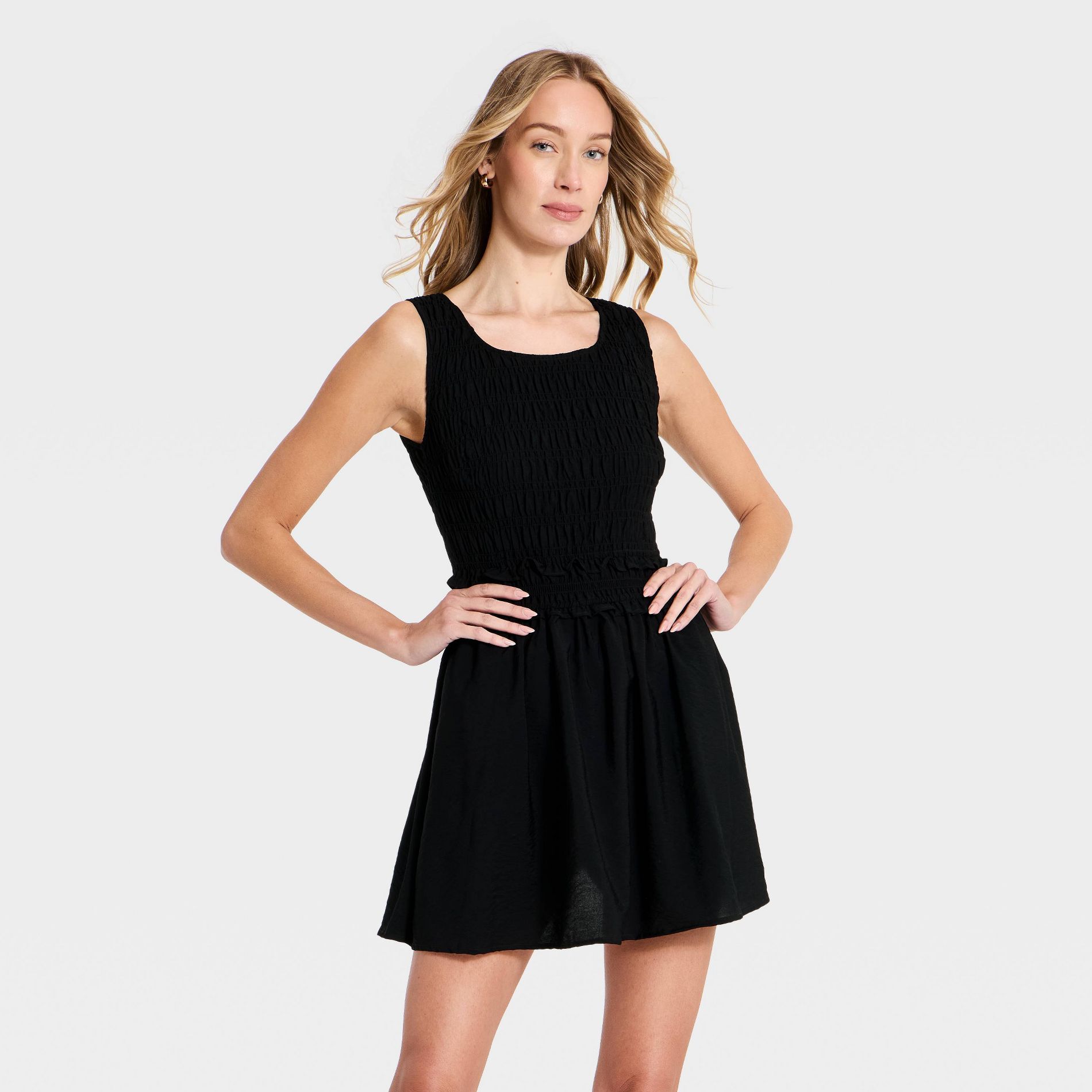 Women's Smocked Mini A-Line Dress - A New Day™