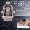 Ergonomic Massage Gaming Chair with Lumbar Support, Reclining Swivel Computer Chair with Footrest & Headrest for Home Office-Cuddlewood - 2 of 4