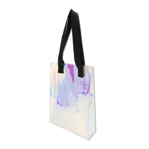 Unique Bargains Holographic Ribbon Handle Gift Bag Multicolor 1Pc - 1 of 4