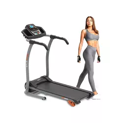 Hurtle Smart Folding Digital Fitness Treadmill with Bluetooth App Sync, 12 Presets, and LCD Display for Running, Jogging & Home Gym Use, Black