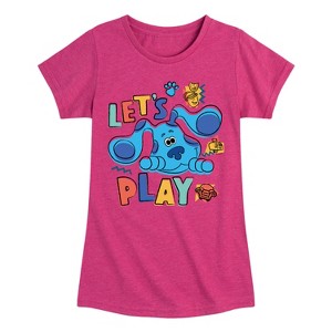 Girls' - Blue's Clues & You! - Let's Play Fitted Short Sleeve Graphic T-Shirt - 1 of 3