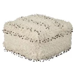 Celeste Moroccan Inspired Pouf Oatmeal - Signature Design by Ashley