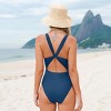 Women's Back Cross One Piece Swimsuit - Cupshe - 3 of 4