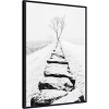 23"x33" Amanti Art Snowy Stone Wall by Aledanda Framed Canvas Wall Art - 2 of 4