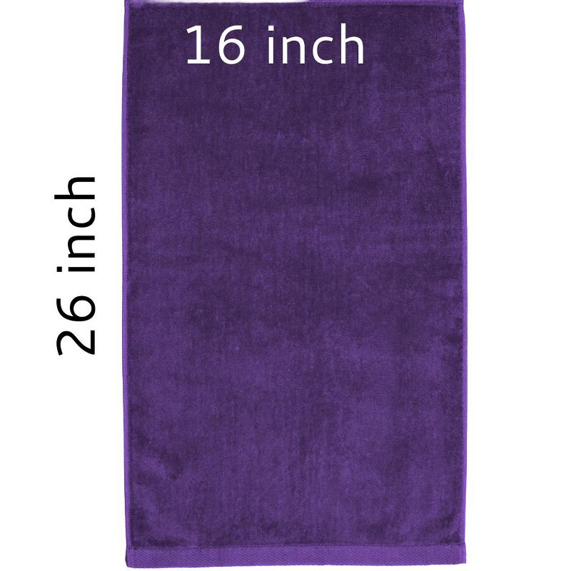 TowelSoft Premium 100% Cotton Terry Velour Hand Face Sports Gym Towel 16 inch x 26 inch, 2 of 4