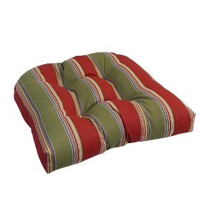Blazing Needles, 19-inch U-Shaped Spun Polyester Outdoor Tufted Dining Chair Cushion - 1 of 2