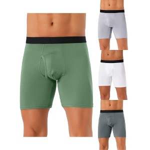INSPIRE CHIC Men's 4 Pack Lightweight Soft Stretch Open-fly Basic Boxer Briefs - 1 of 4
