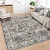 Persian Retro Carpet Vintage Floral Rugs for Living Room Bedroom Decor Washable Indoor Area Rug Low Pile Non Slip Soft Floor Mat - 4 of 4