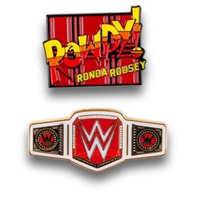 SalesOne LLC WWE Rowdy Ronda Rousey Collector Pin Set | Exclusive Women's Champion Belt Pin - 1 of 4
