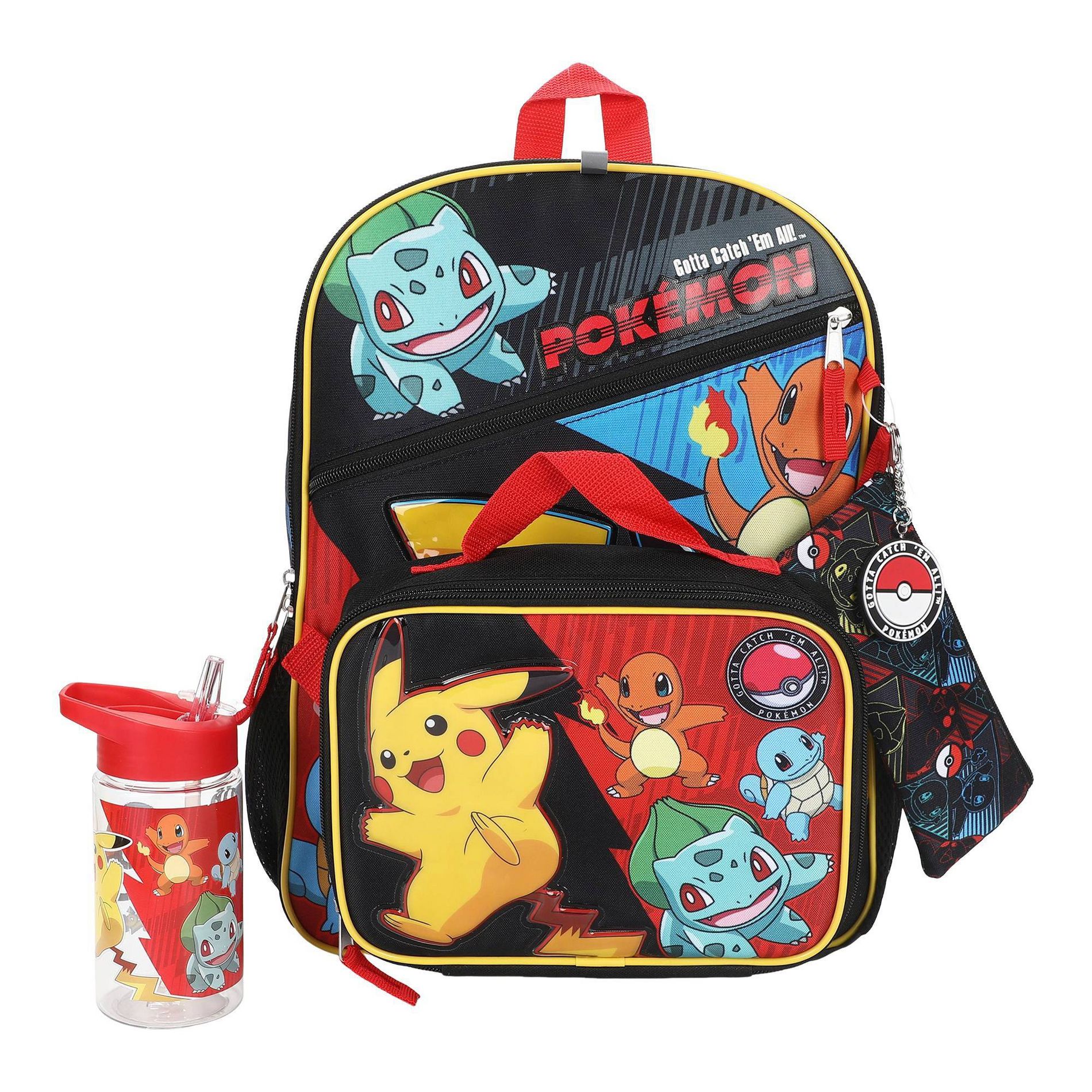 Pokemon Kids' 16" Backpack 5pc Set - Black