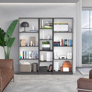 NicBex Bookcases for Living Room 3 Piece Bookcase Set 67" Wide Storage Cabinet Bookshelf with 13 Shelves for Home Office and Bedroom - 1 of 4