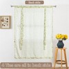 Faux Linen Valance, Phoenix Tail Scroll Grass, Rod Pocket Back Strap, No Tie-Back, Window Decor - 4 of 4