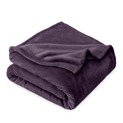 Eggplant Microplush King Fleece Blanket By Bare Home Target