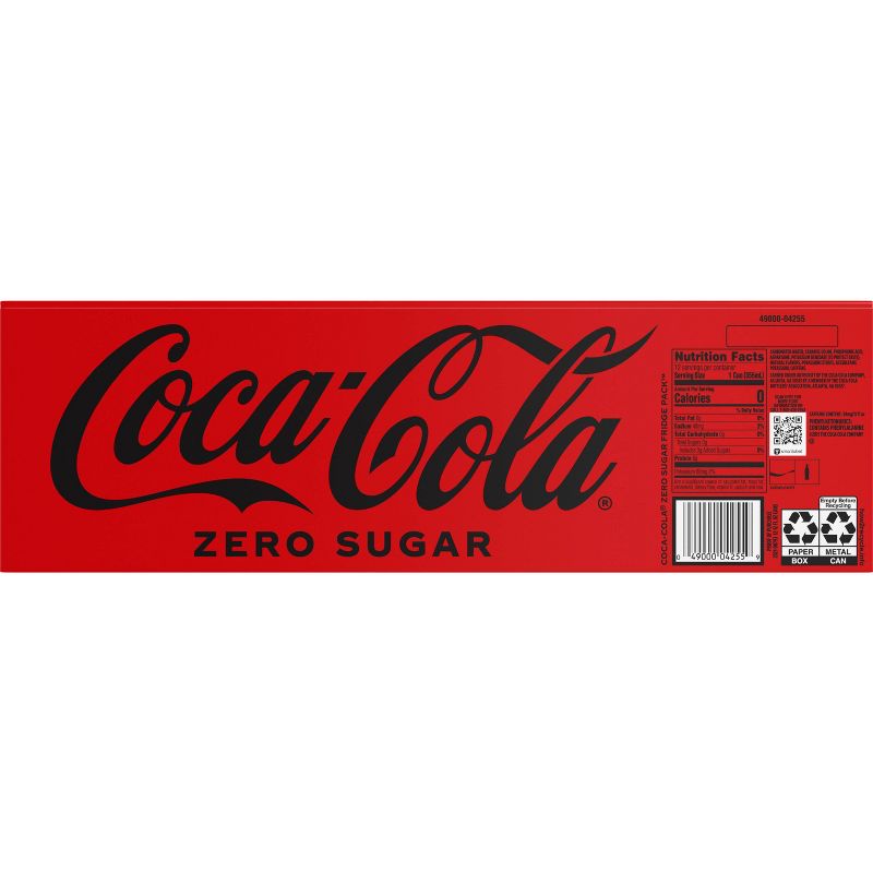 Coca-Cola Zero Sugar - 12pk/12 fl oz Cans, 6 of 8