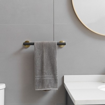 24-Inch Black and Gold Stainless Steel Bathroom Hardware Set