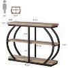 Tribesigns 41.3" Industrial 3-Tier Entryway Table with Arched Metal Frame and Storage Shelves - 2 of 4