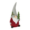 Holiday Gnome Figurines with Pine Tree & Wreath Accents – 8"H & 10.75"H Polyresin Christmas Decor Set of 2 By Melrose - 2 of 4