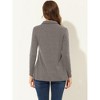 Allegra K Women's Swing Mock Neck Long Sleeve Zip Up Tunic Blouse - 4 of 4