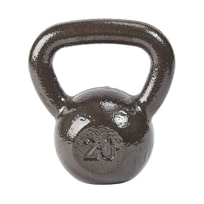 Everyday Essentials 20 Pound Full Body Fitness Exercise Strength Training Free Weight Kettlebell Weight Equipment for Home and Gym Workouts
