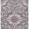 HomeRoots 3' X 5' Pink And Charcoal Damask Washable Indoor Outdoor Area Rug - 4 of 4