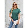 Womens Top Round Neck Loose Fit Short Sleeve Casual T Shirt - 3 of 4