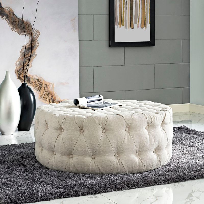 Amour Upholstered Fabric Ottoman - Modway, 6 of 7