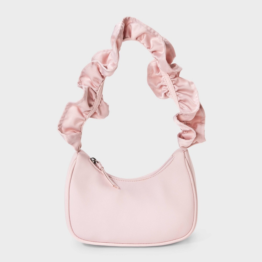 Girls' Metallic Ruffled Shoulder Bag - art class™ Light Pink