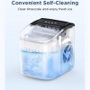 ZAFRO Ice Maker Countertop, Portable Ice Machine with Self-Cleaning, 26.5lbs/24Hrs, 9 Bullet Ice Cubes in 6 Mins, Ice Basket and Scoop, Ideal for Home - 3 of 4