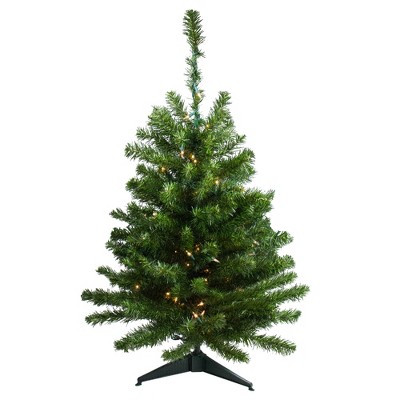 Northlight 3' Prelit Artificial Christmas Tree Canadian Pine - Clear Lights