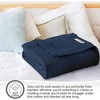 Whisper Organics, 100% Organic Woven Cotton Blanket, Breathable GOTS & Fairtrade Certified, Navy Blue - Queen/Full - 4 of 4