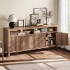 Coucheta 65.8 Inch Fluted Sideboard Cabinet with 4 Doors & 2 Drawers, Modern Storage Cabinet for Dining Room, Living Room, Entryway - 4 of 4