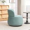SEYNAR Contempoary Velvet 360 Degree Swivel Round Accent Chair with Metal Base - 2 of 4