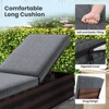 Tangkula Outdoor Chaise Lounge w/ Long Seat Cushion Heavy-Duty Metal Frame - 2 of 4