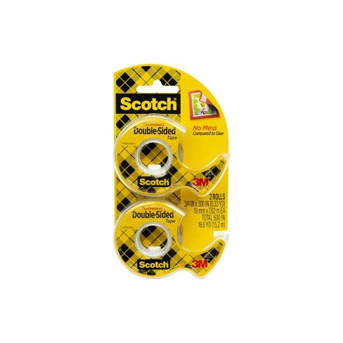 Scotch 665 Permanent Double Sided Tape, 3/4 x 1296, 3 Core