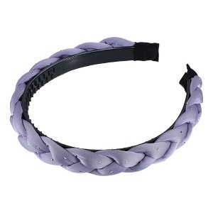 Unique Bargains Women's Thick Braided Knotted Non-slip Fashion Elastic Solid Color Headband 1 Pc - 1 of 4