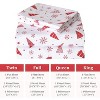 4 Pcs Christmas Trees & Snowflakes Printed Flannel Sheets, 100% Cotton Soft Heavyweight Bed Sheet Set, 16in Deep Pocket Winter Warm Sheets, Red - 2 of 4