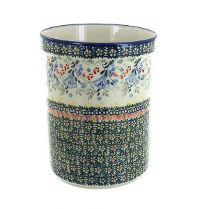 Blue Rose Polish Pottery P082 Manufaktura Utensil Jar - 1 of 2